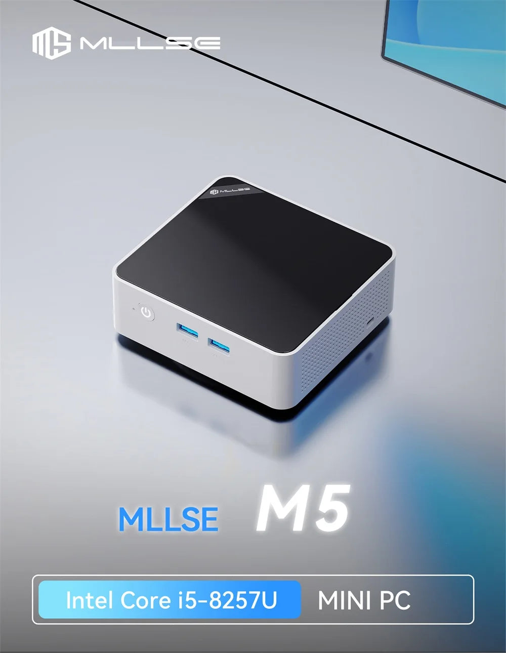 Mini PC Mllse M5 Processore Intel Core I5-8257U 16Gb Ram Ddr4 512Gb Ssd Wifi 6 Bluetooth 5.3 Win 11 Pro