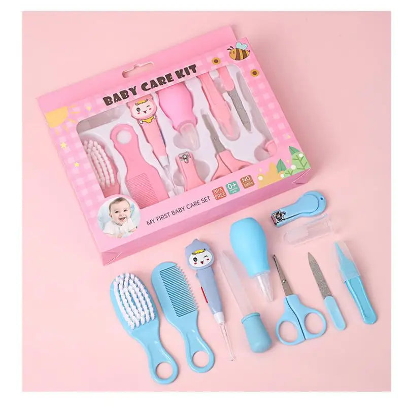Set di 13 Pezzi per la Cura del Bambino, Kit Portatile per Toelettatura e Cura delle Unghie
