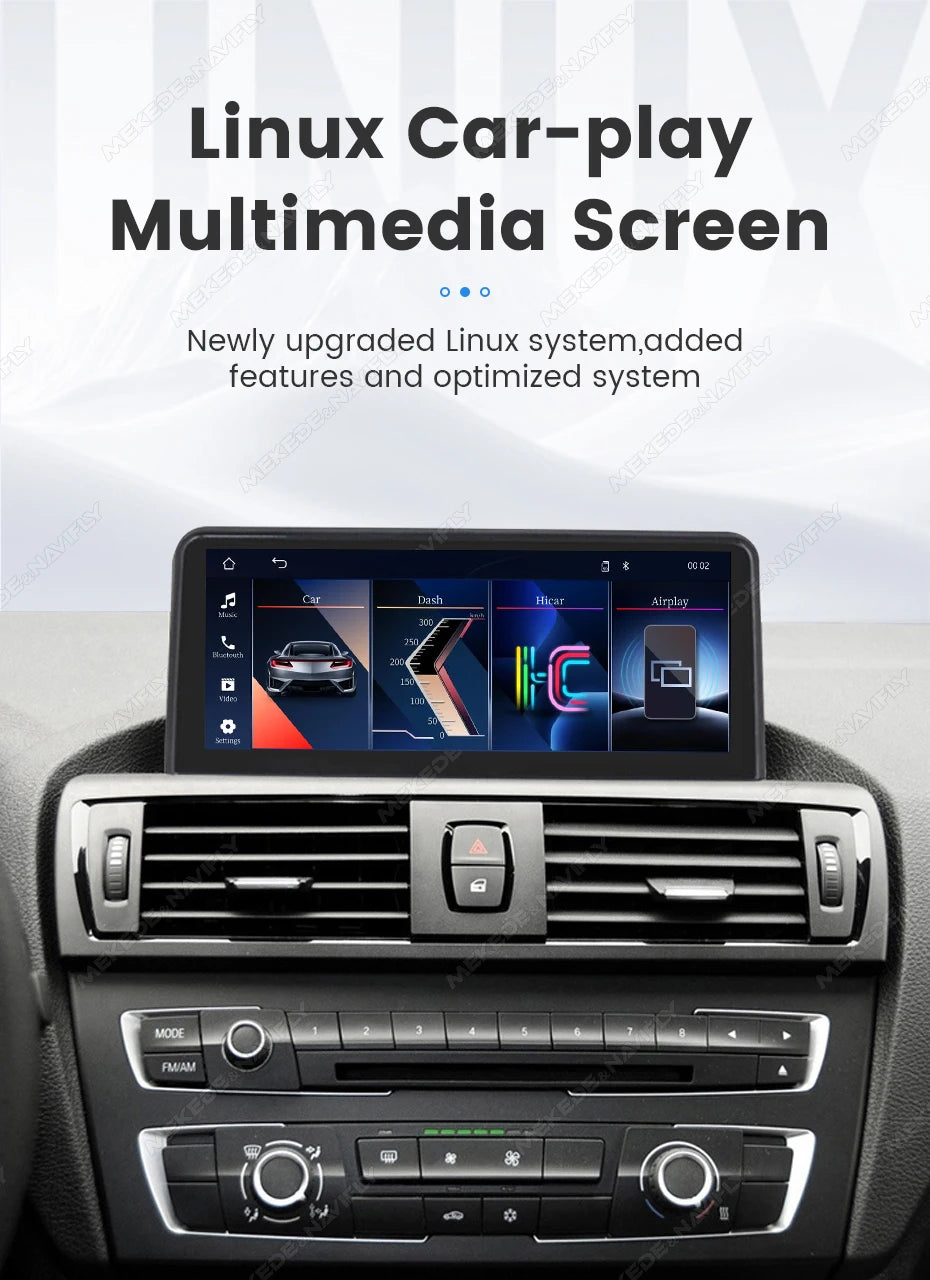 MEKEDE Sistema di Navigazione GPS Multimediale Wireless CarPlay Android Auto da 8,8 Pollici per BMW Serie 3/5 E60 E61 E63 E64 E90 E91 E92 E93 Schermo QLED Lettore Video 4K Autoradio