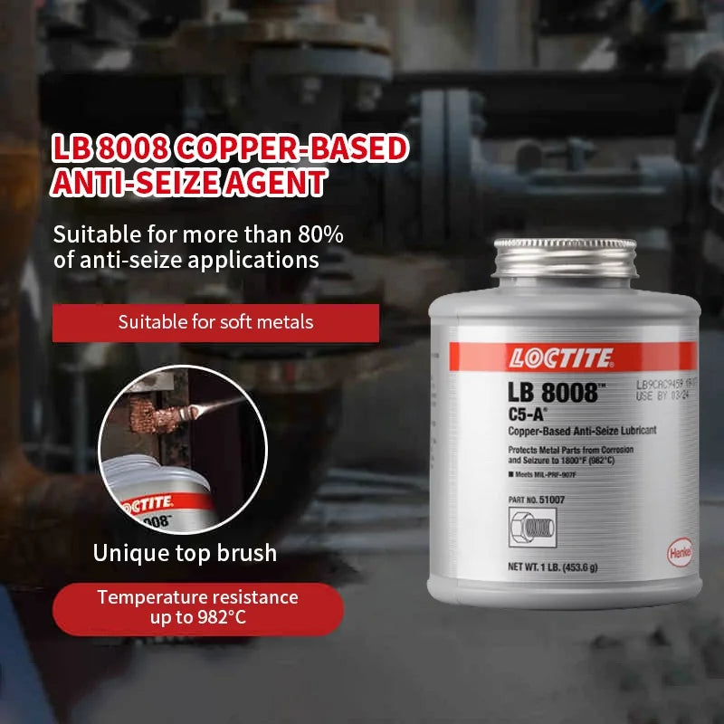 Lubrificante anti-siglia a base di rame Loctite LB 8008 C5-A originale al 100% Grasso per uso generale Lattina da 1 libbra