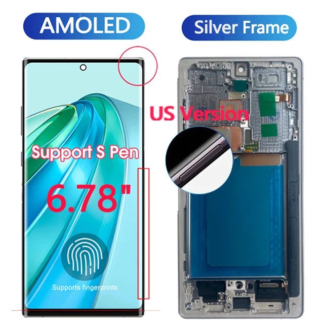 NUOVO Display AMOLED Per Samsung Galaxy S25 Ultra 5G Display LCD Touch Screen Digitizer Assembly Per Samsung S25 Ultra Display