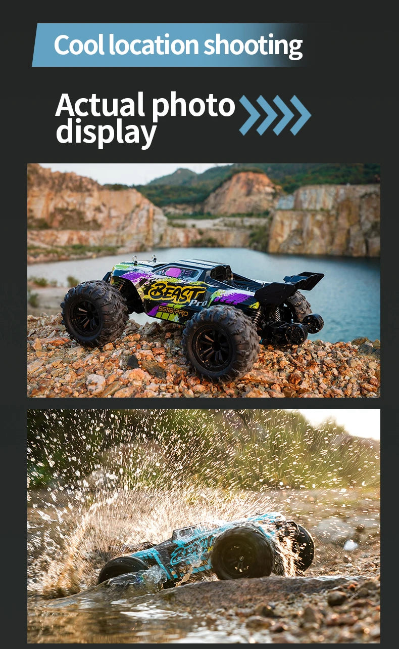 SG116 PRO, auto radiocomandata in scala 1/16, velocità massima 40 km/h, trazione integrale, fuoristrada, monster truck radiocomandato, veicolo da corsa 2.4G, giocattolo, regalo di compleanno per bambini, ragazzi e adulti.
