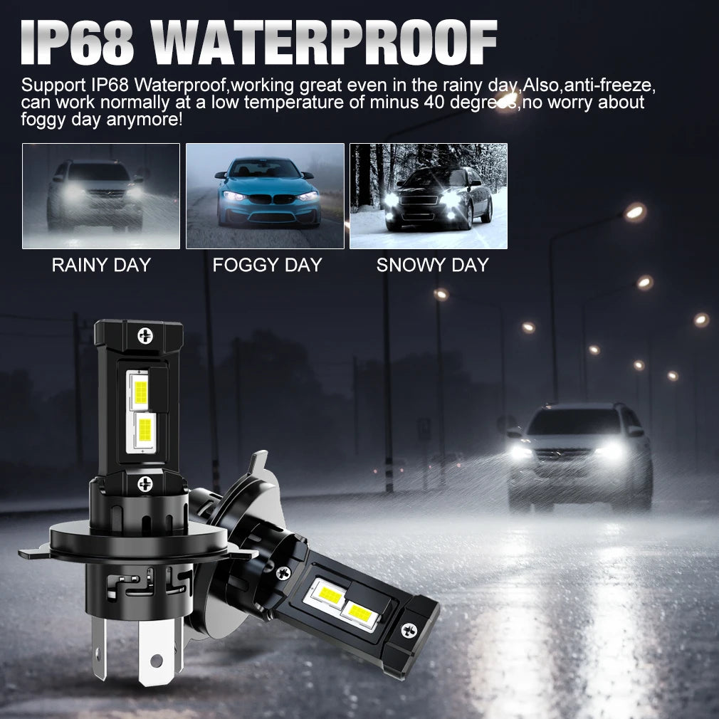 XSTORM H4 Lampadine LED 6000K 100W Luci Auto H1 H7 Fari LED Canbus 9005 9006 Fari 60000LM Lampade Auto Plug&Play