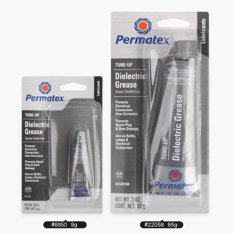Permatex 22058 Grasso Dielettrico per Candele e Connessioni Elettriche, Previene Perdite di Tensione, Corrosione e Umidità 9g/85g