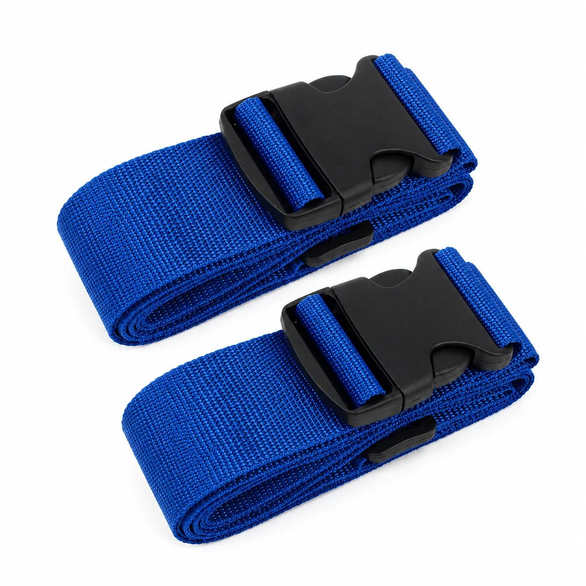 2 Pezzi Cinghie per Valigie a Forma Dritta, Cintura per Bagagli in Poliestere con Fibbia Regolabile, Accessorio da Viaggio Unisex