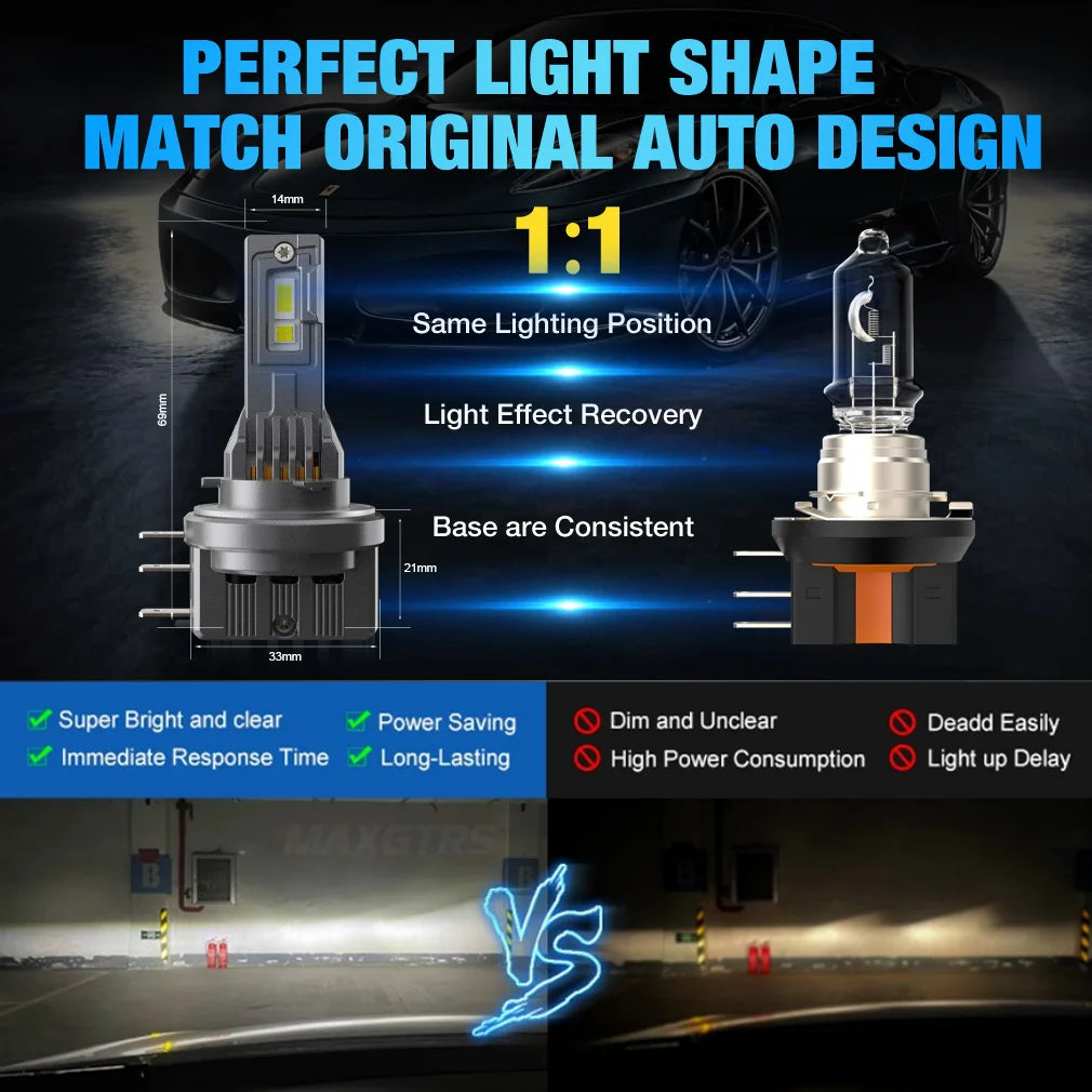 XSTORM 30000LM H15 Luci a LED per VW Golf 6 MK3 H15 Lampadine per fari a LED Luci di guida a fascio alto e basso DRL per BMW Mercedes Audi