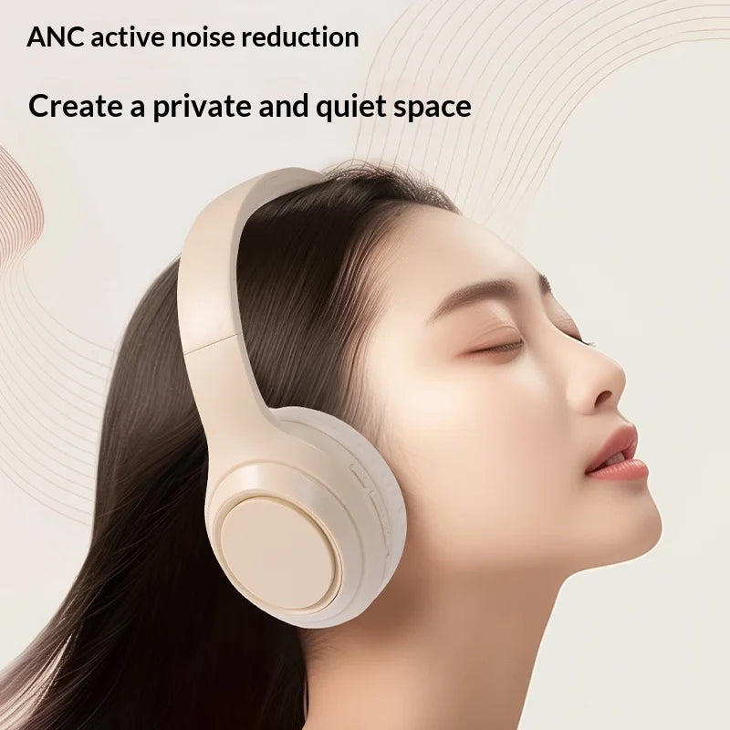 Nuove Cuffie Pieghevoli Wireless Lenovo Over-ear Bluetooth 5.3, Auricolari per Giochi, Cuffie Sportive con Microfono, Auricolari Musicali