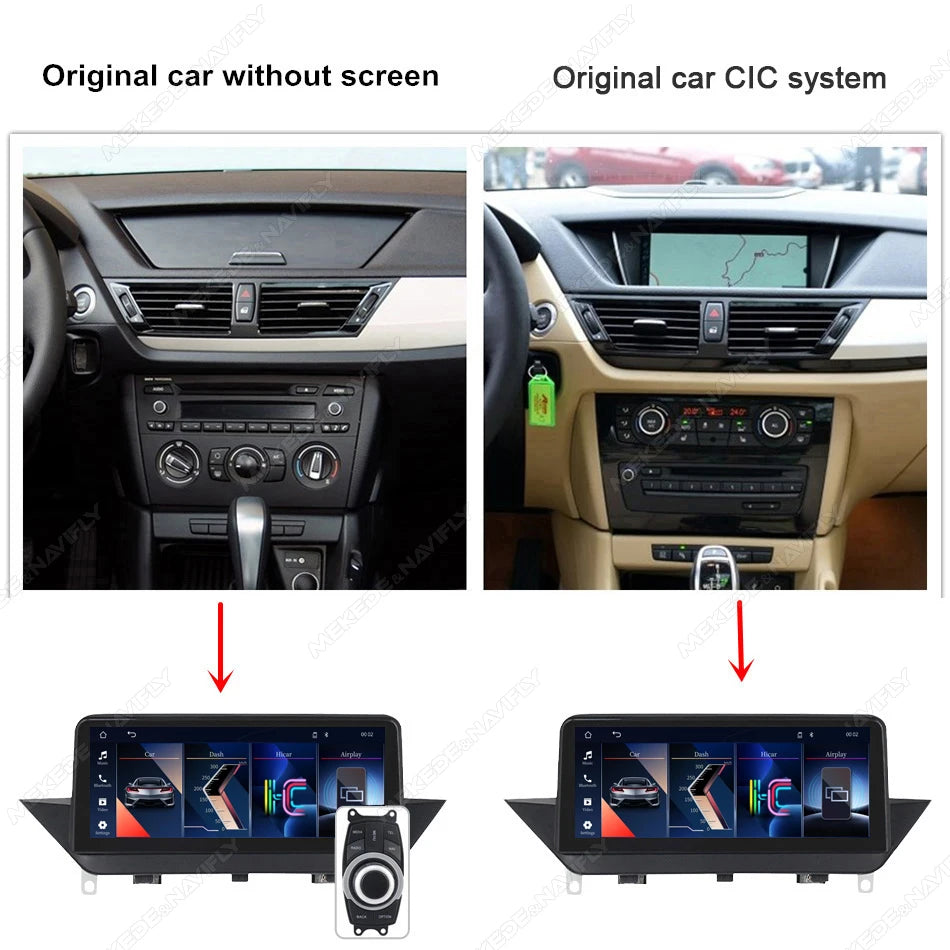 Sistema intelligente per auto con Linux, CarPlay wireless e schermo touchscreen QLED da 10,25", compatibile con BMW X1 E84 (2009-2015), Android Auto, navigazione GPS, lettore multimediale per auto, autoradio, Bluetooth e Wi-F