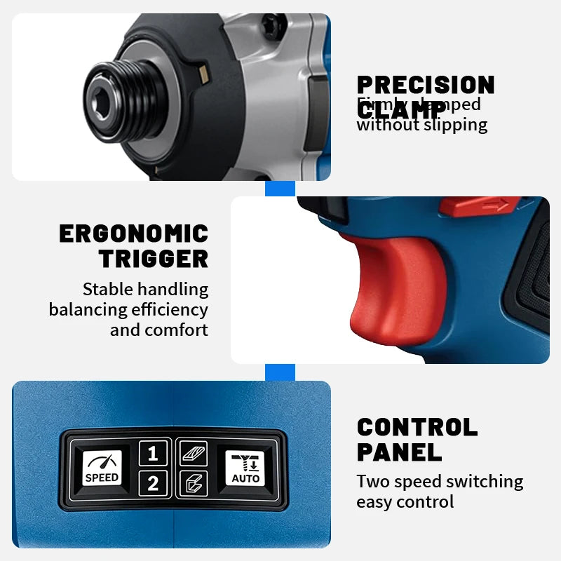 BOSCH GDR 18V-215 Trapano Avvitatore a Impatto Cordless Professionale 215 Nm Brushless con Attacco Esagonale Interno da 1/4" Utensili Elettrici GDR18V-215