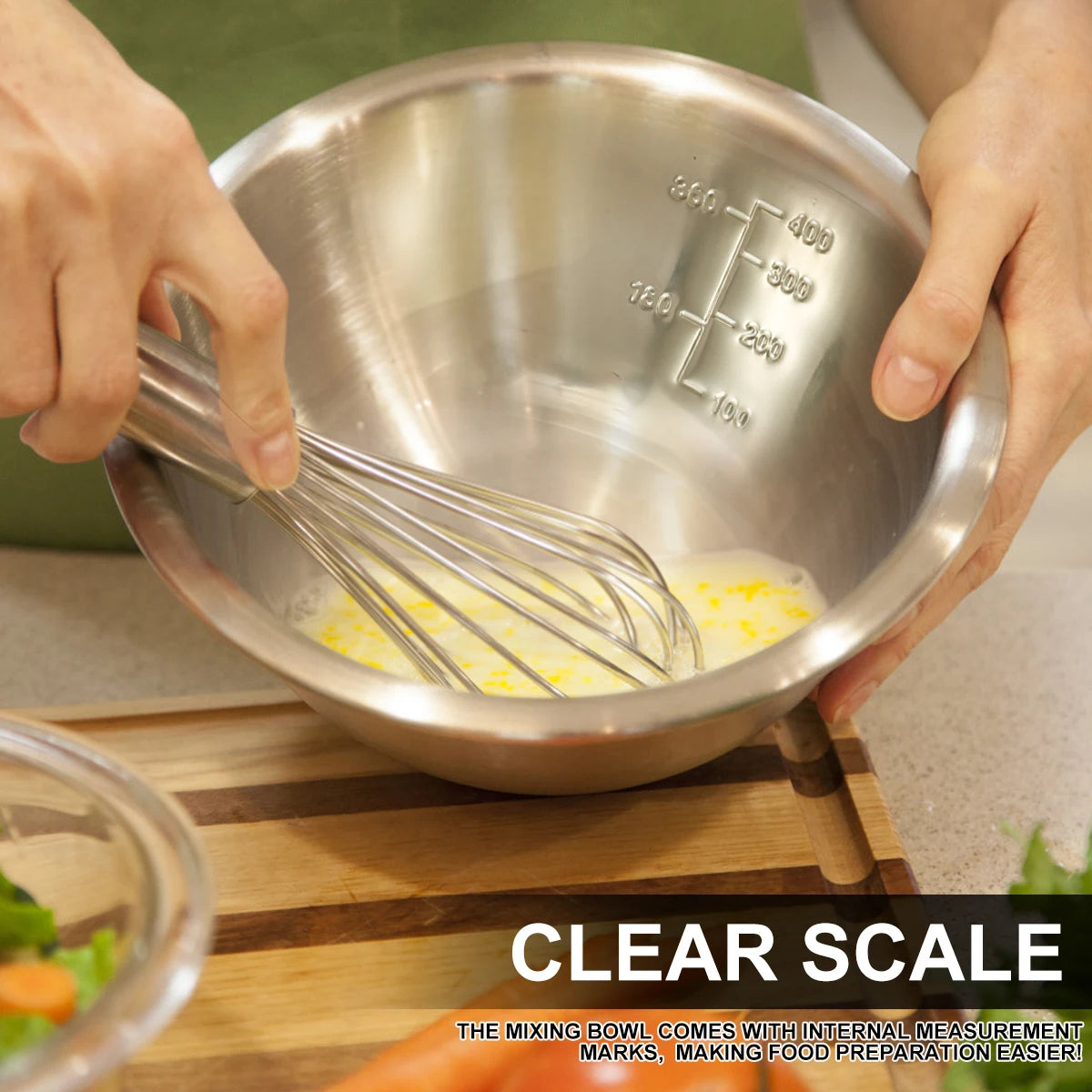 Set di ciotole per insalata da 5 pezzi Set di ciotole per zuppa multiuso in acciaio inossidabile 5 dimensioni Ciotole per nidificazione per cucina Cottura Cottura Conservazione degli alimenti