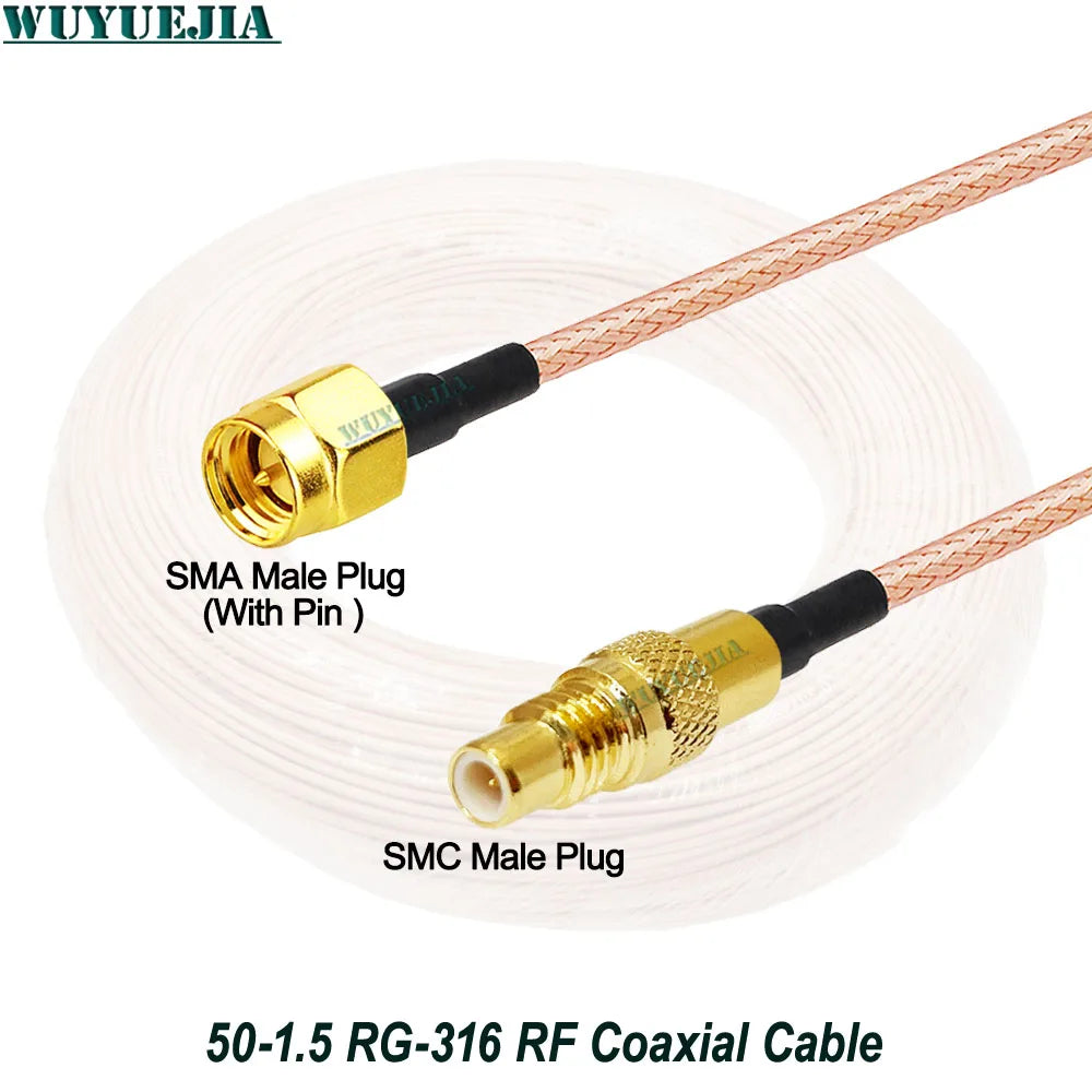 Linea di collegamento SMA a SMC RF Interfaccia SMC Spina maschio SMA a prolunga jack femmina SMC Cavo coassiale adattatore RF 50-1,5 RG-316