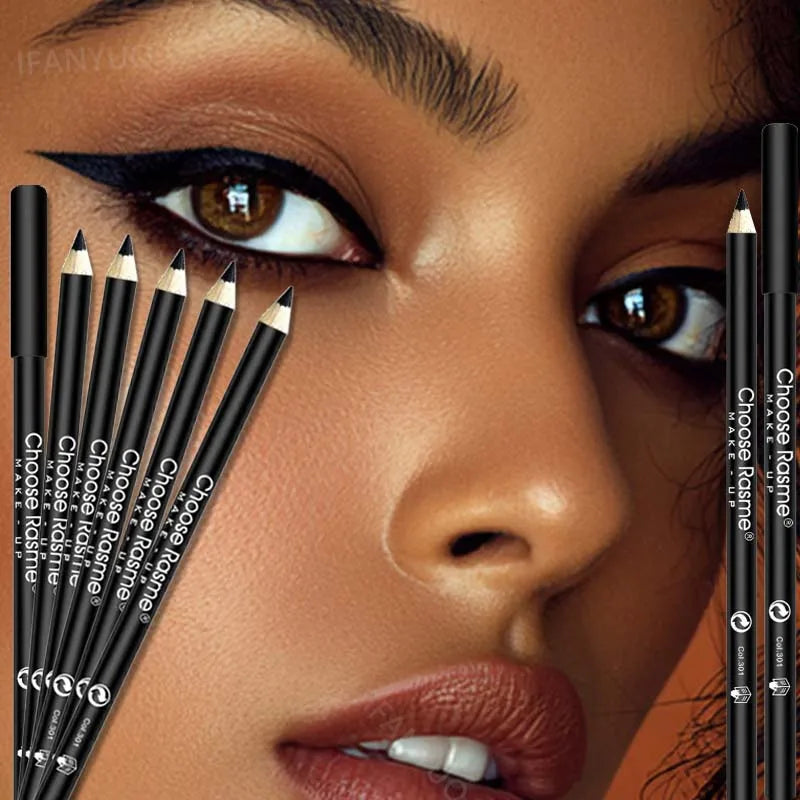 1-20 matite per eyeliner nere impermeabili - Trucco occhi punk liscio, altamente pigmentato, a lunga tenuta, resistente alle sbavature e adatto ai principianti