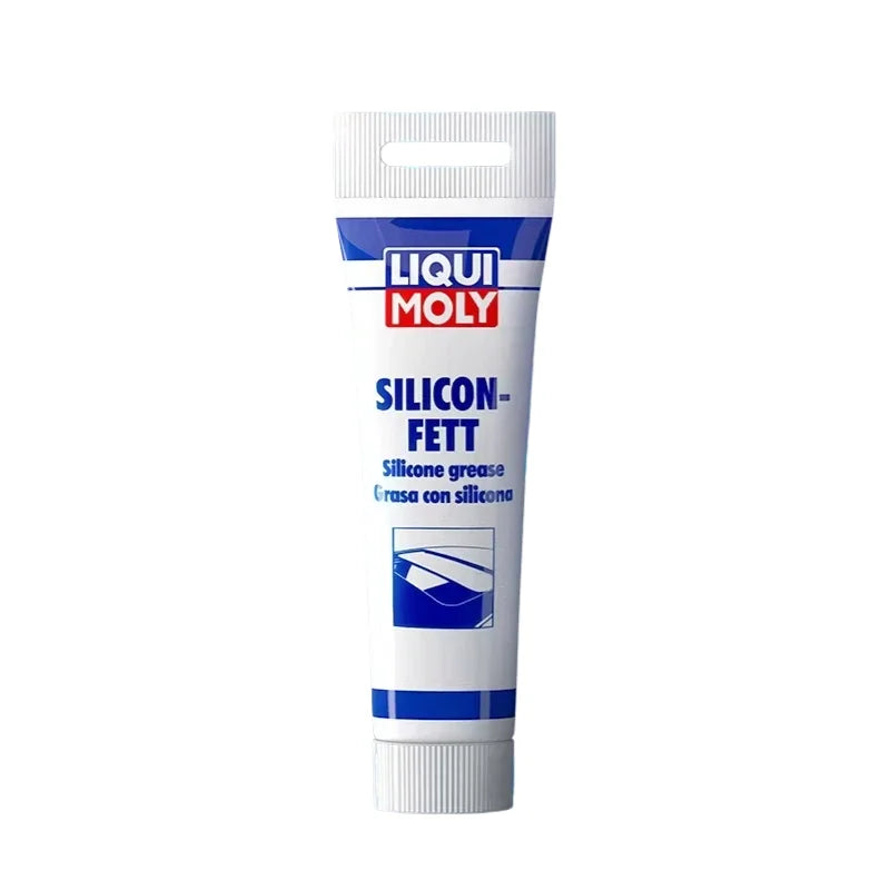 Liqui Moly 3312 Grasso Siliconico 100g, Lubrificante Dielettrico Trasparente per Guide Tettuccio Apribile, Binari Sedili, Cerniere Porte, Guarnizioni in Gomma