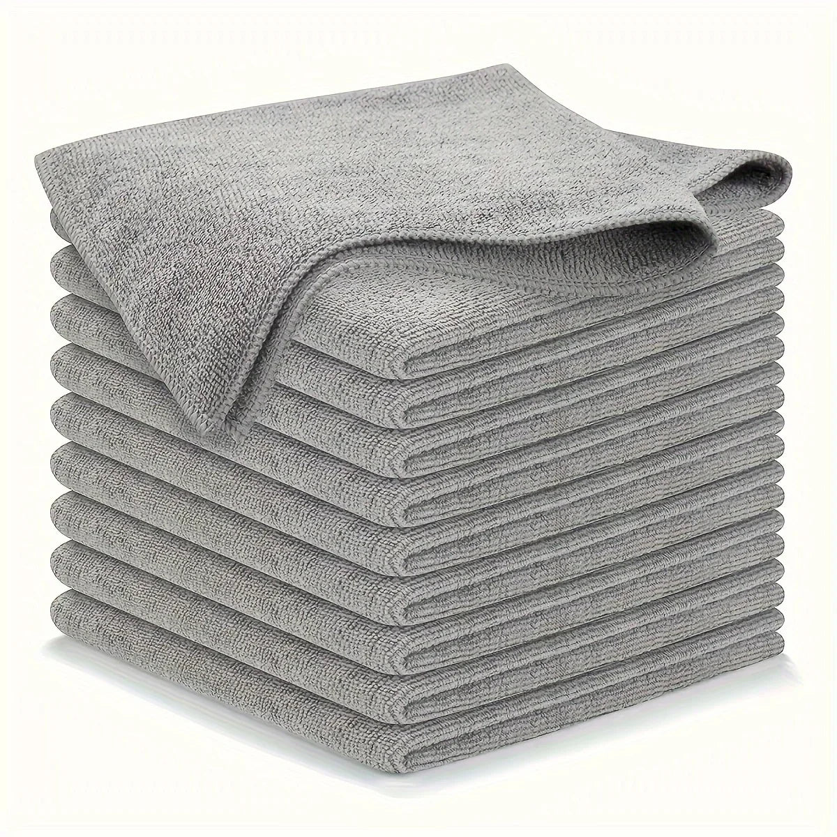 Asciugamano da cucina 5/10/20 pezzi, set di panni per pulizia grigio chiaro in fibra ultrafine, panno assorbente, morbido e smacchiato