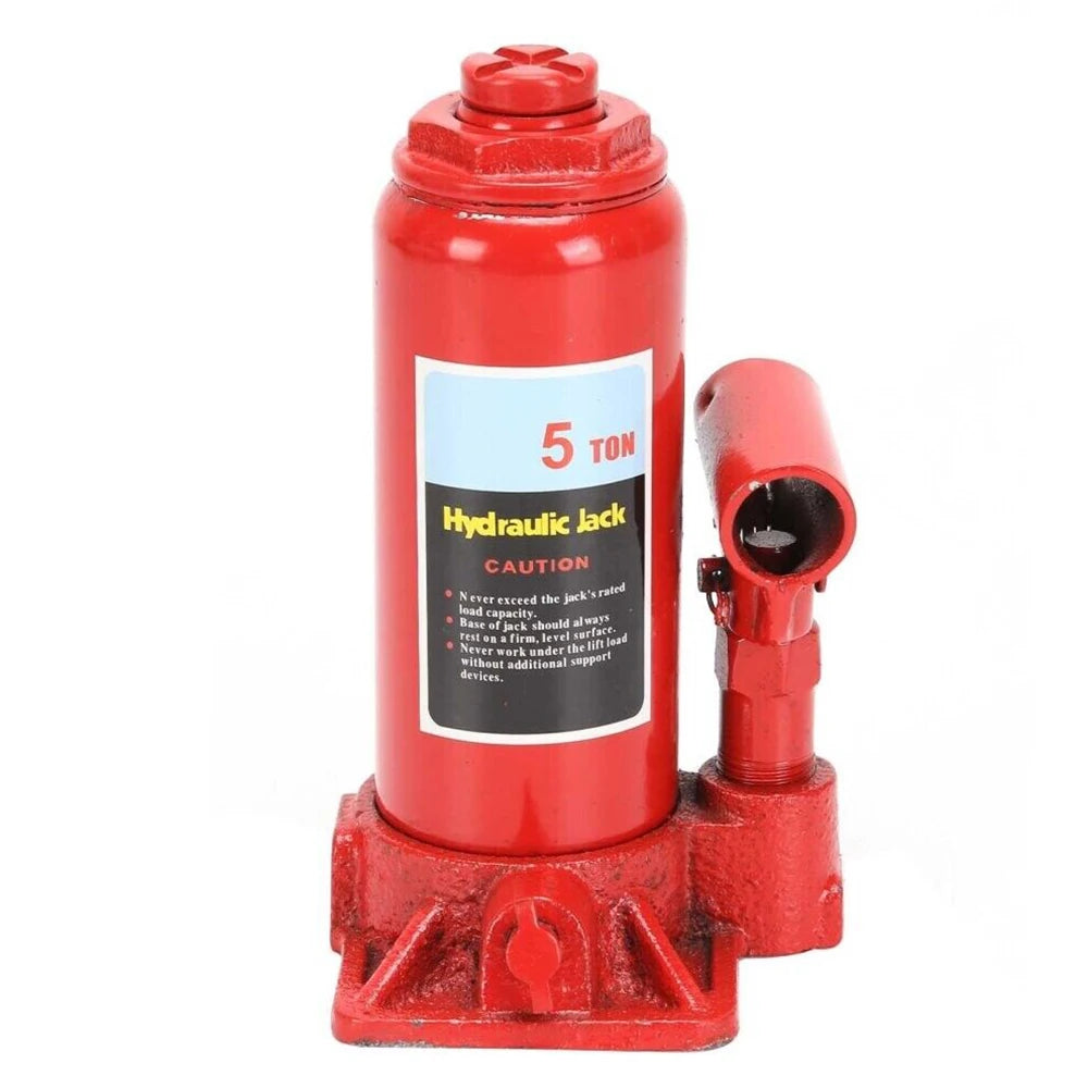 Martinetto idraulico a bottiglia da 5 tonnellate – Sollevatore verticale per riparazioni auto e sollevamenti pesanti, altezza minima 180 mm, altezza massima 355 mm, altezza di sollevamento 115 mm, peso leggero 2,7 kg, strut