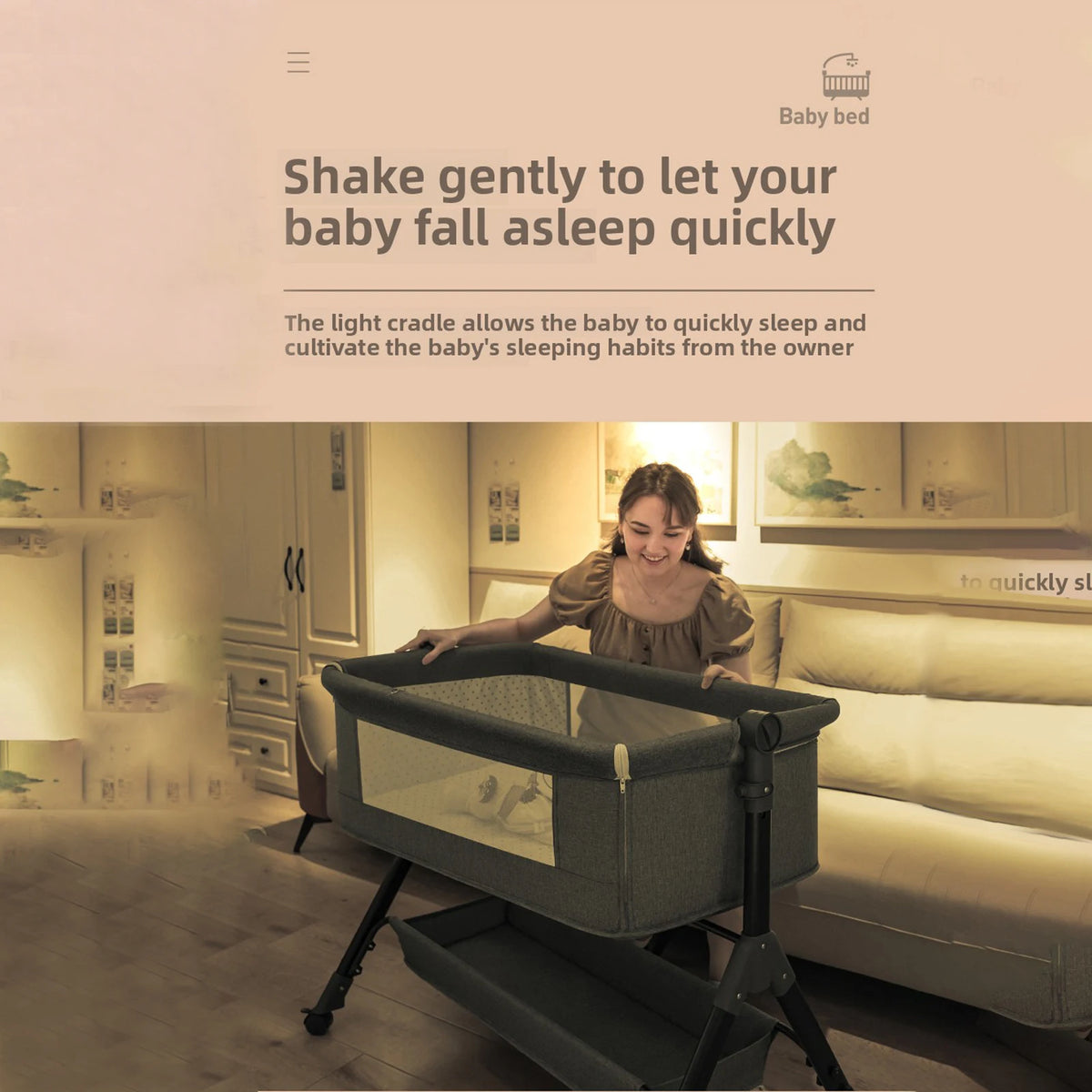 Culla Multifunzione Convertibile per Neonati e Bambini, Lettino Portatile per Neonati, Culla Co-Sleeping, Letto Grande Componibile Accanto a Mamma, Culla Anti-Soffocamento, Protezione Spinale a 5 Inclinazioni, Culla per Neona