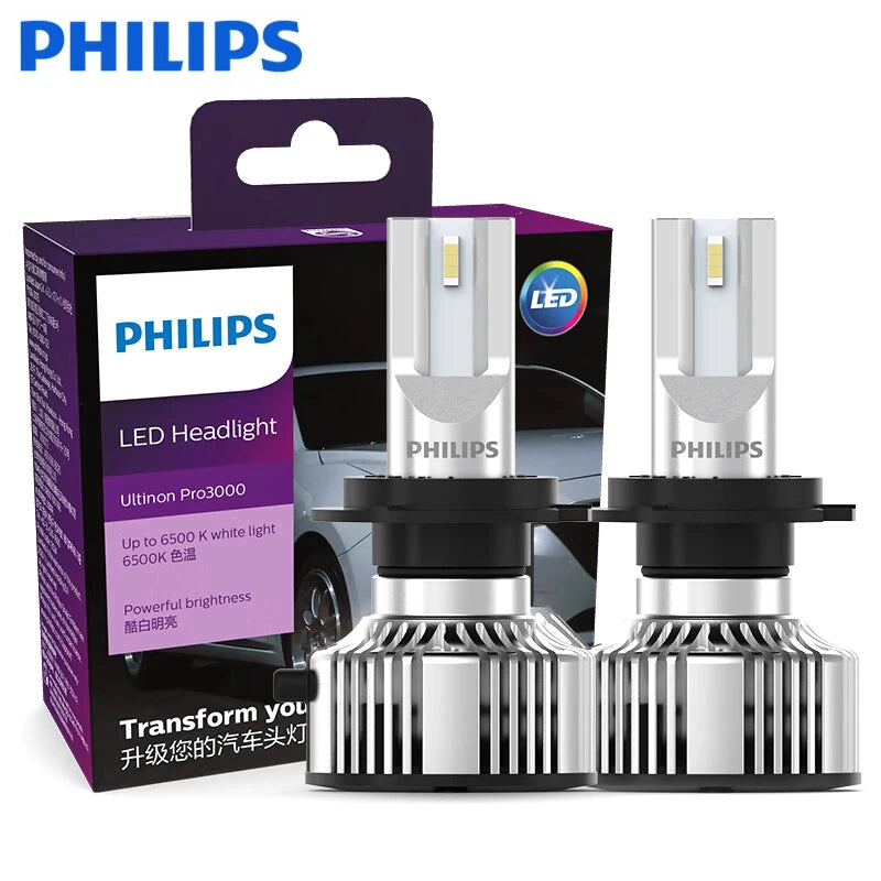 Philips LED H7 Faro 12V/24V 4200K 5700K 6000K 6500K Bianco brillante Faro automatico Lampade a LED,