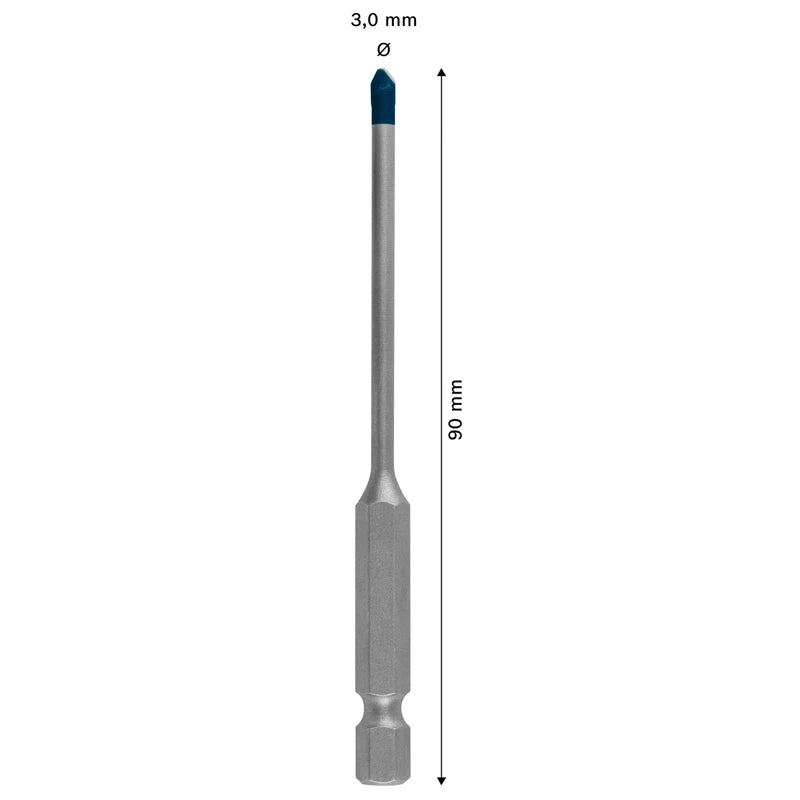 BOSCH EXPERT HEX-9 Punta da trapano in ceramica dura 10X Lunga durata Punta da trapano per pietra in materiale ad alta durezza 2608900590 2608900588
