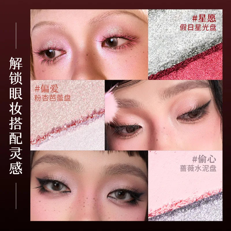 Qianyan Cheeryep Nuova Palette Ombretti 16 Colori Qianyan Glitter Camaleonte Opaco Perlescente Flash Plate Qian Yan Cowherd Sequins