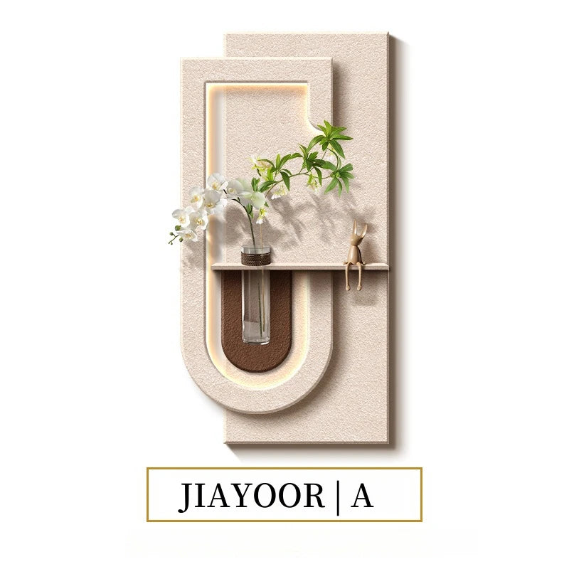 Decorazioni per l'ingresso Lampade da parete a LED Pianta verde Corridoio Corridoio Moderno dipinto sospeso Luci murali per vasi da soggiorno di fascia alta