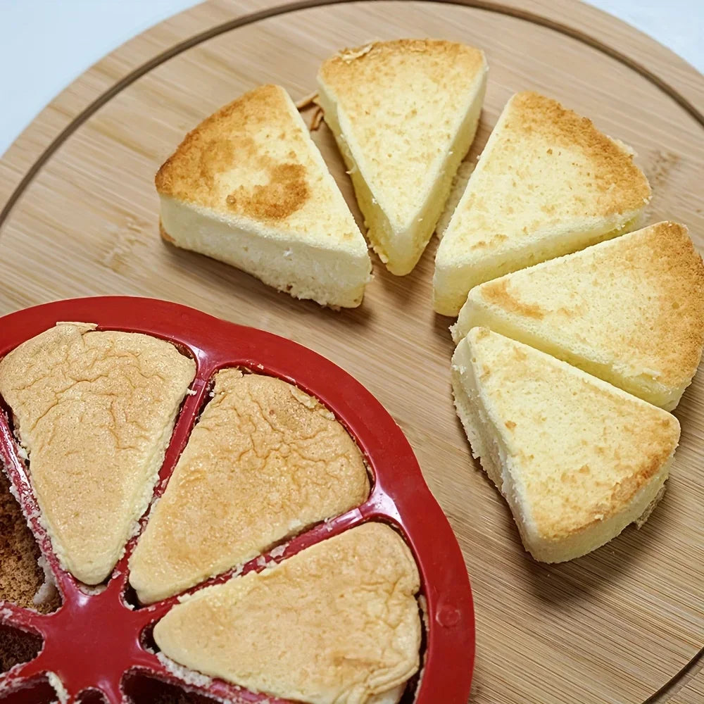Set di stampi triangolari in silicone per torte - adatti a teglie da forno antiaderenti con 8 cavità, ideali per brownies, pancake, cupcake, ecc.