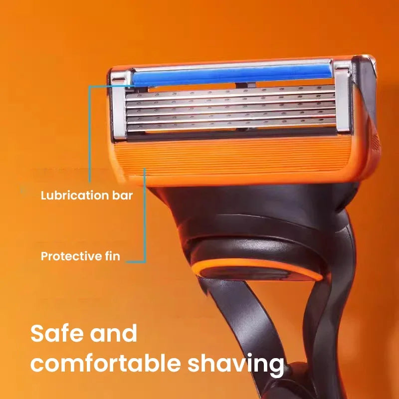 Rasoio di Sicurezza Manuale Gillette Fusion 5 per Uomo con Lame di Ricambio a 5 Strati