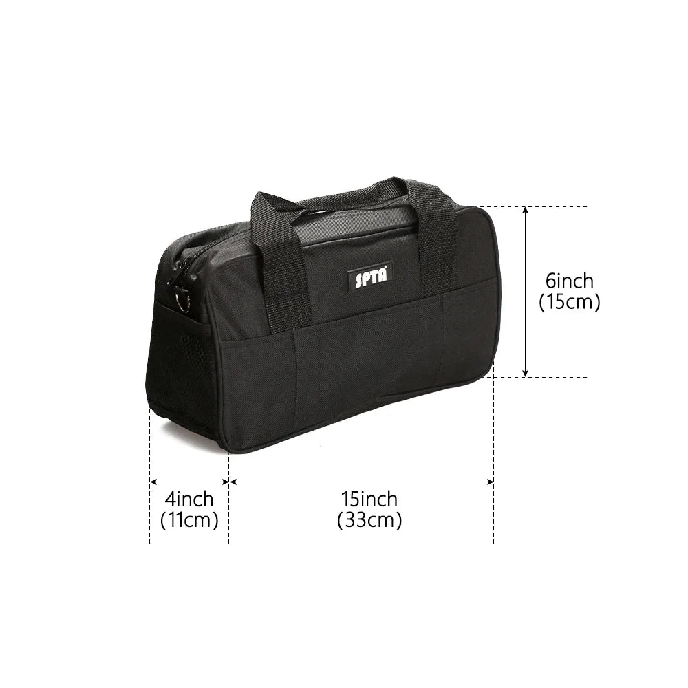 Borsa portautensili nera SPTA grande standard e grembiule da lavoro per lucidatrice per auto e strumenti di lucidatura