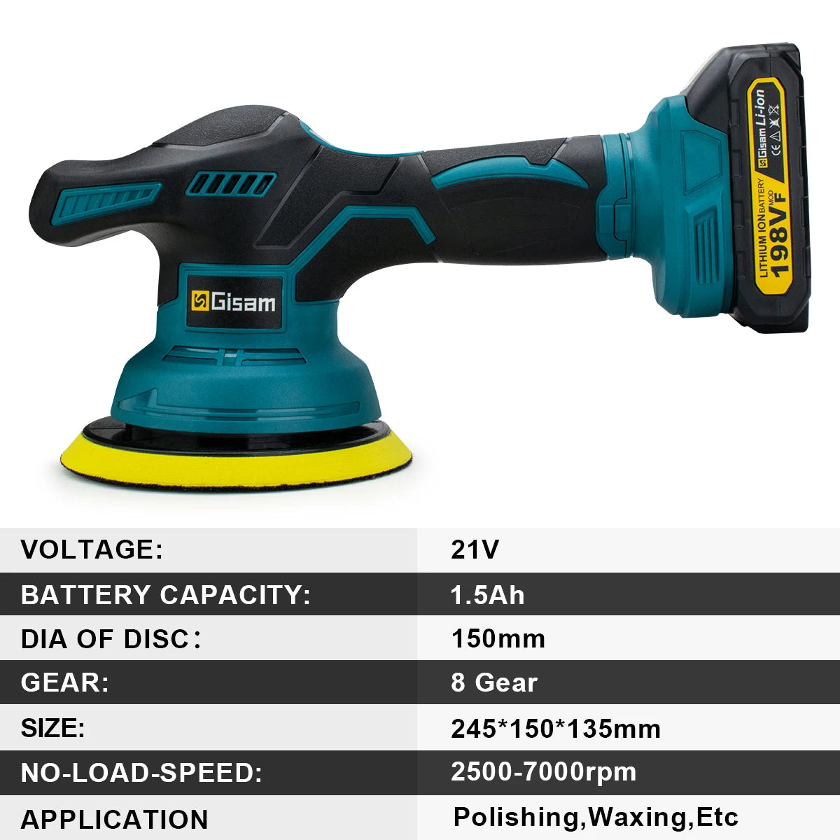 Gisha Cordless Car Polisher 8 Marce Regolabile Auto Elettrica Ceretta Levigatura Sigillatura Smalto Strumento di Potere Fit Makita 18v Batteria Spille