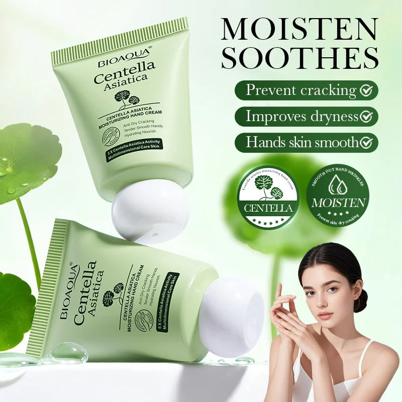 BIOAQUA Asiatico Centella Crema per le mani Sbiancamento delle mani Idratante Anti rughe Anti-età Prodotti per la cura della pelle delle mani