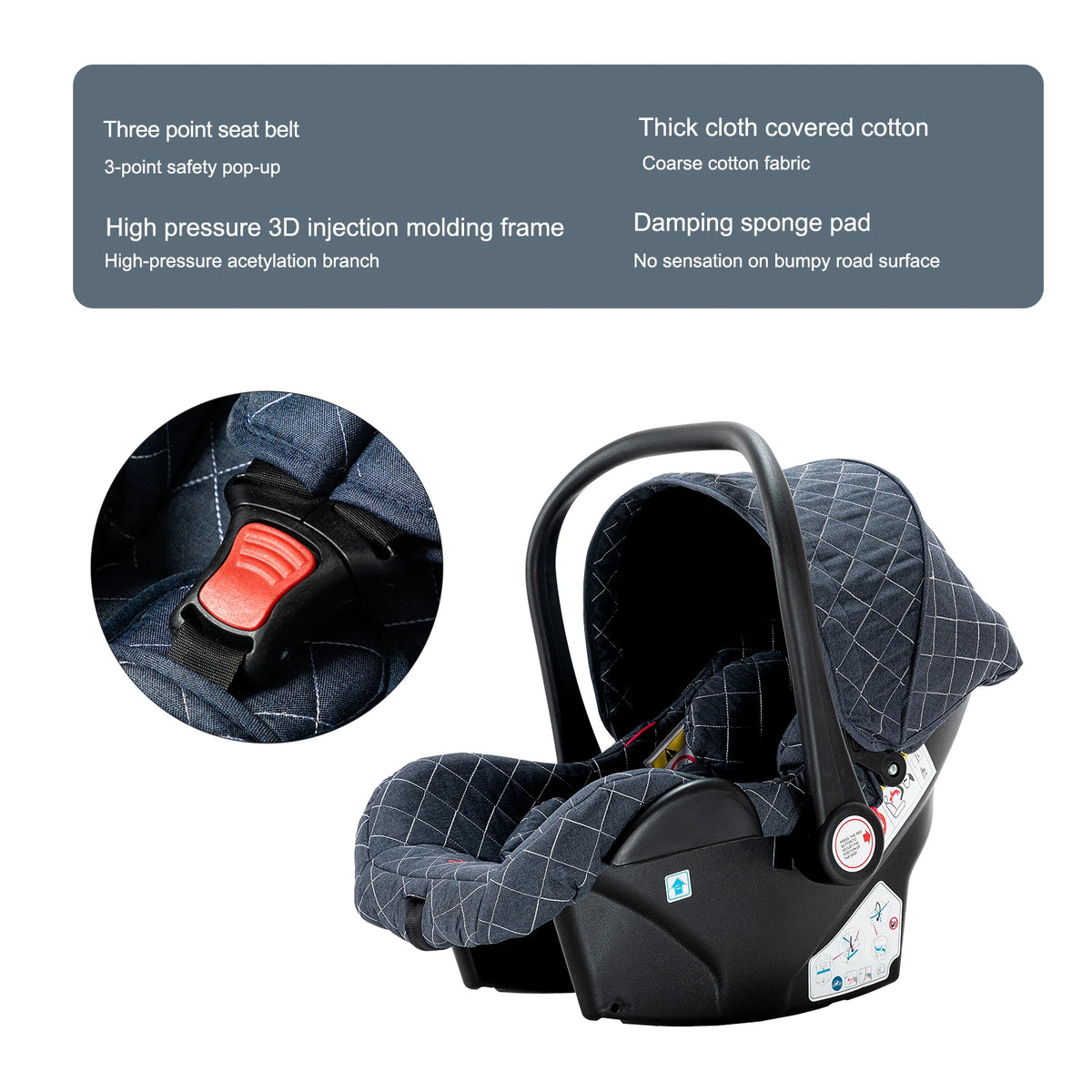 Passeggino Magic ZC 3 in 1, Sistema da Viaggio Compatto e Pieghevole con Navicella, Seggiolino Auto per Neonati e Seduta Reversibile, Carrozzina High Landscape, Ruote Ammortizzate, Manubrio Regolabile, Chiusura con Una Mano,
