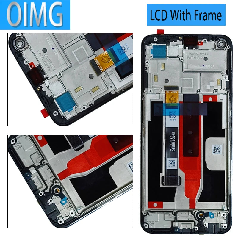 Per Realme Narzo 30 5G RMX3242 Display LCD originale Touch Screen con telaio Digitizer Assembly Parti di ricambio