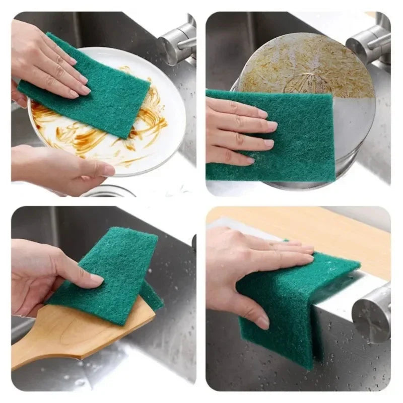 10-200 pz Scrub Pad Cucina Domestica Rimozione Olio Lavapiatti Pentola Pad Senza Graffi Multiuso Riutilizzabile Pulizia Dishrag