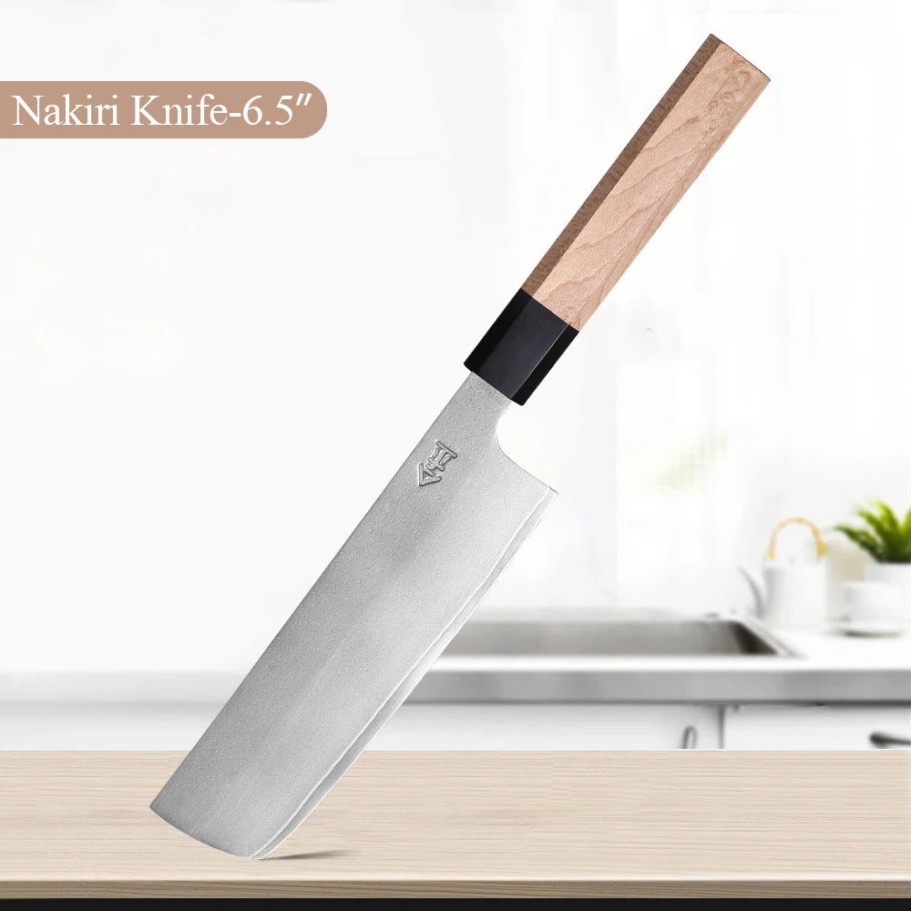 Set di coltelli da cucina in stile giapponese da 1 o 5 pezzi, coltello da chef in acciaio inossidabile composito a 3 strati, Nakiri Santoku, utensili da cucina multiuso