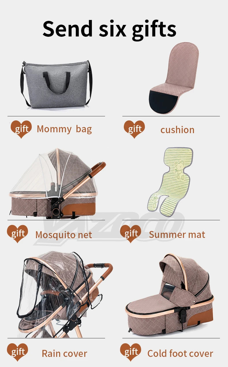 Passeggino 3 in 1 Passeggino multifunzionale Facile da viaggio pieghevole Seggiolino di sicurezza per carrozzina portatile Standard UE Spedizione gratuita
