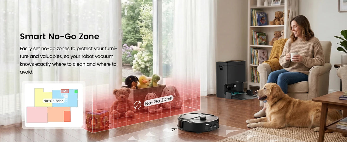 Robot aspirapolvere Lefant M265 con mappatura, 18000 Pa, rullo autopulente, lavaggio con acqua pulita, laser dToF, evita PSD, anti-groviglio, compatto, WiFi 2.4G/5G/Alexa/APP