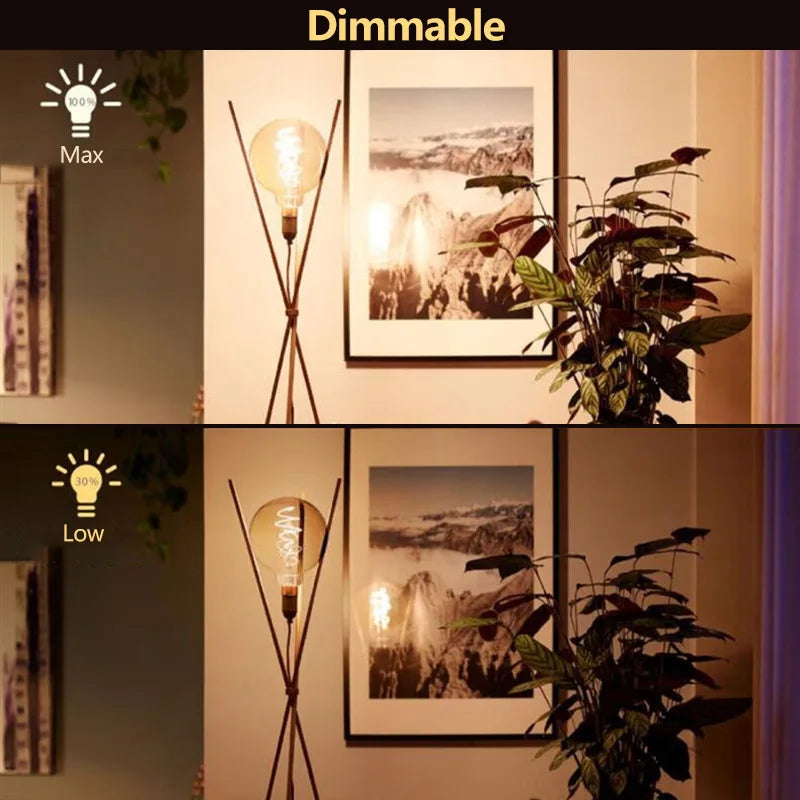 Philips LED G93 Lampadina decorativa a sfera grande a filamento classico 5,5 W = 25 W) E27 220-240 V Lampada 2000 K Luce calda dimmerabile LED oro ambra