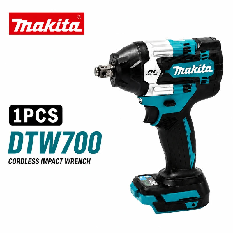 Avvitatore a impulsi Makita DTW700 18V senza fili, brushless, 700 Nm, professionale, con attacco quadrato da 1/2 pollice, velocità variabile, Auto-Stop, compatibile con batterie Makita LXT BL1830 BL1840 BL1850 BL1860B - Maga