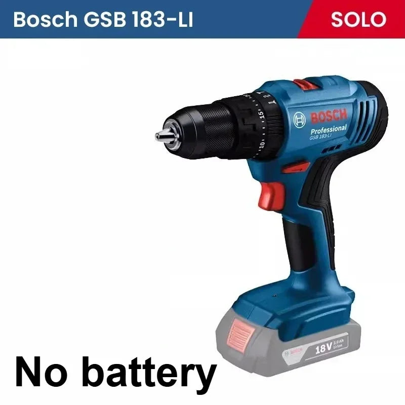 Trapano avvitatore a impulsi senza fili Bosch GSB183-LI 18V, avvitatore elettrico ad alta coppia per legno, metallo, muratura, utensile elettrico per il fai da te