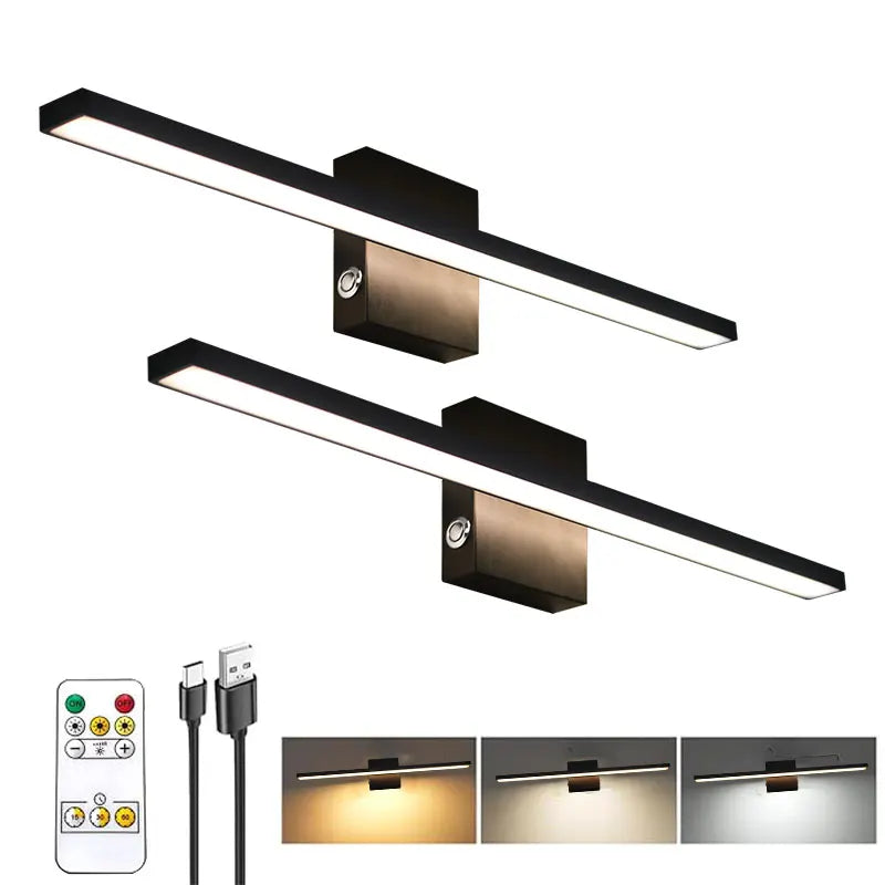 Lampada da parete ricaricabile con batteria da 6000 mAh, ideale per illuminare quadri, con interruttore dimmerabile e telecomando, lampade da parete senza fili.