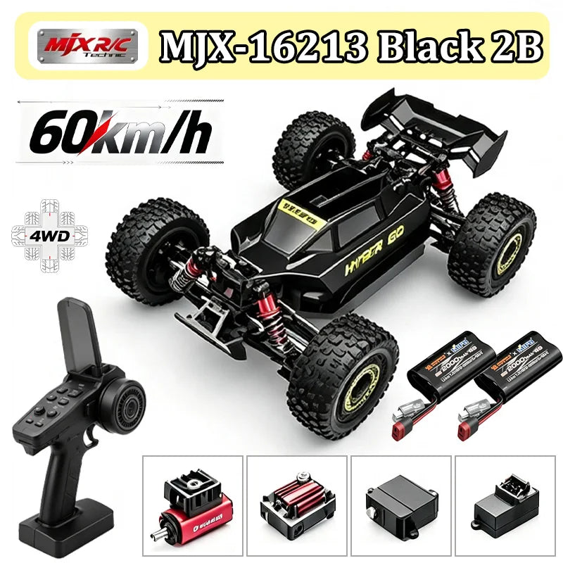 Auto RC MJX Hyper Go 1/16 4WD 16212 16213 16218, Auto da Corsa RC Brushless 60KM/H, Auto Telecomandate 2.4G, Camion Fuoristrada Giocattolo