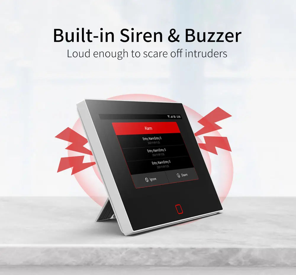 Staniot Kit di protezione Lora da 7 pollici WiFi 4G Tuya Sistema di allarme domestico intelligente con batteria da 5000 mAh Distanza 500 M Funziona con Alexa