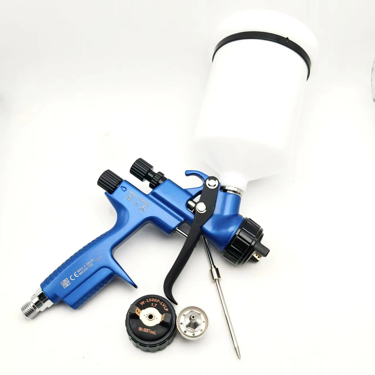 Alta qualità LVLP 1500P Pro Pistola a spruzzo per vernice Strumento di spruzzo per auto Pistola a spruzzo ad aria 1.3Gun 1.7 Kit ugelli Pistola a spruzzo professionale