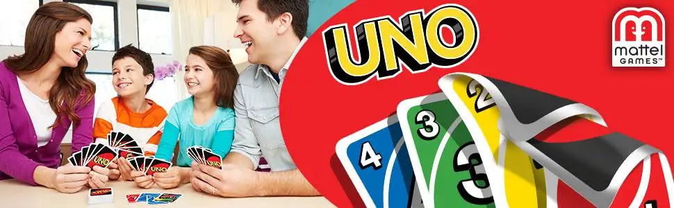 Mattel Games, gioco di carte Uno, per bambini dai 7 anni in su, da 2 a 10 giocatori.