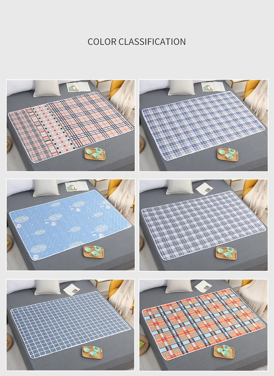 Tappetino per Cambio Pannolini 80x120cm a 4 Strati con Motivo Dinosauro e Cuore, Impermeabile e Lavabile, per Protezione Notturna e Mestruale, Cura del Bambino