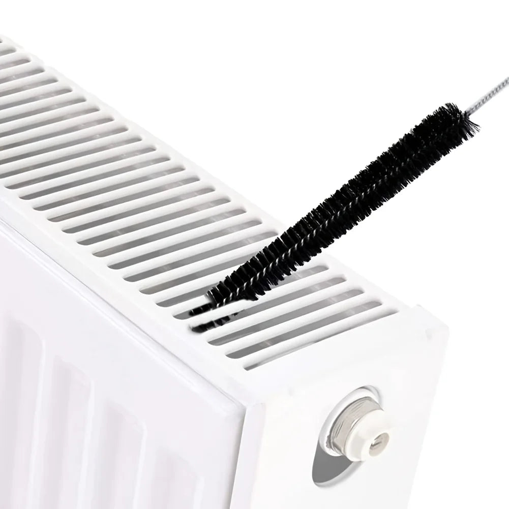 Spazzola multiuso per la pulizia del radiatore da 1 pezzo con manico in legno e setole in nylon: efficiente rimozione della polvere e della lanugine per prese d'aria