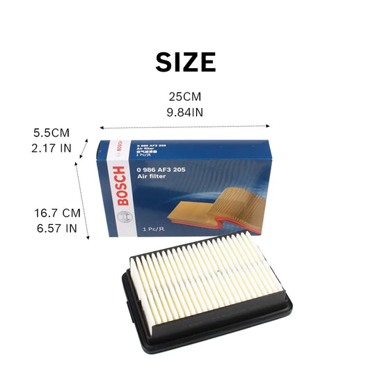 Filtro aria motore Bosch AF3205 adatto per Hyundai Kona, Veloster, Elantra, Elantra GT, LA FESTA, per Kia Forte, Soul