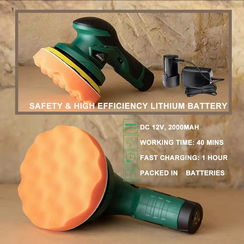 BATOCA Cordless 12V lucidatrice per auto a doppia azione lucidatrice per auto senza fili macchine per lucidatura elettrica regolazione utensili elettrici