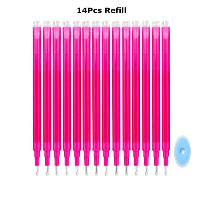 0.7mm Penna Cancellabile Magica Presse Penna Gel Set 8 Colori Cancellabile Asta di Ricarica Inchiostro Gel Cancelleria Penne Retrattili Maniglia Lavabile Asta
