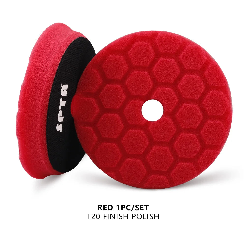 SPTA 5 pezzi 3 "(80mm)/5"(125mm)/6"(150mm) set di tamponi per lucidatura in spugna per auto per lucidatore tampone DA/RO/GA lucidatura ceratura
