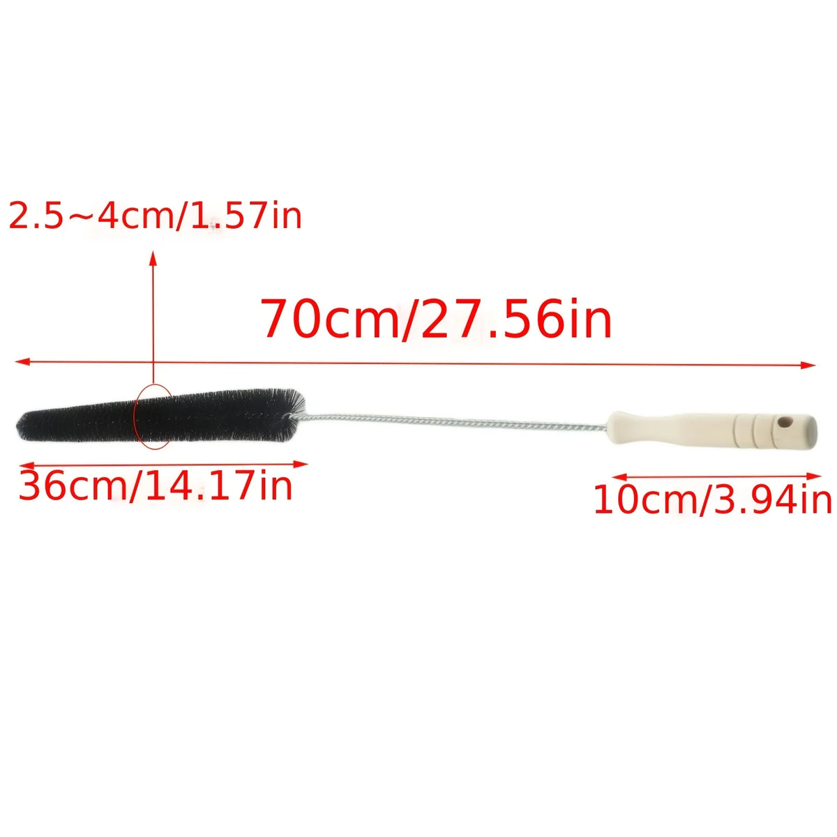 Spazzola multiuso per la pulizia del radiatore da 1 pezzo con manico in legno e setole in nylon: efficiente rimozione della polvere e della lanugine per prese d'aria